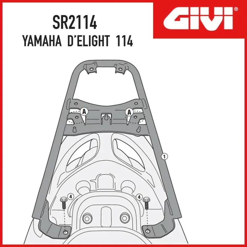 Givi SR2114 Support top-case Monoblock pour scooter 125 D‘elight + Flipper Achat Immédiat