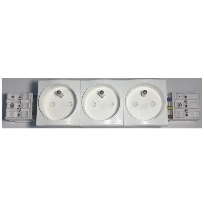 Ocor PK4X13/9010 Bloc préCâble 3 x 2P+T Klé@ Clip 50 - connexion Rapide Certifié