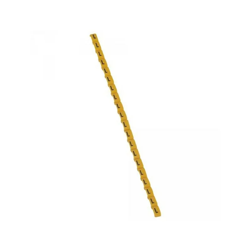 Marque Legrand 038421 Repère Duplix lettre "L" jaune (600pcs) - code couleur international