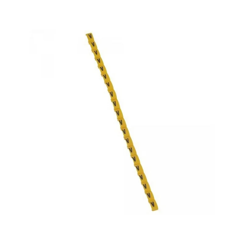 Legrand 038431 Repère Duplix lettre "V" jaune (600pcs) - code couleur international Remise