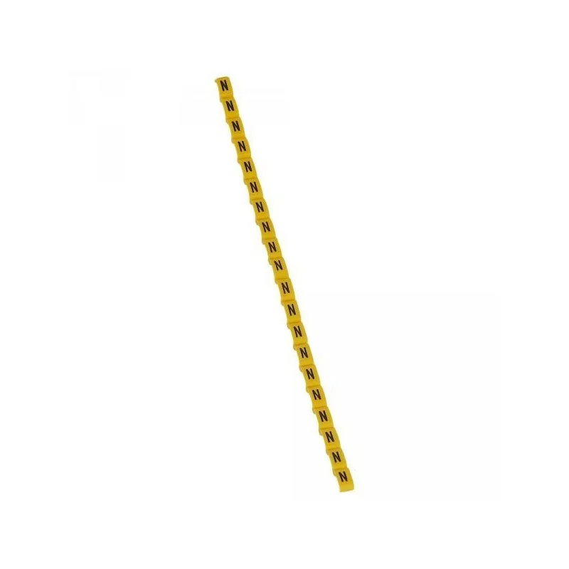 Legrand 038423 Repère Duplix lettre "N" jaune (600pcs) - code couleur international Offre Exclusive