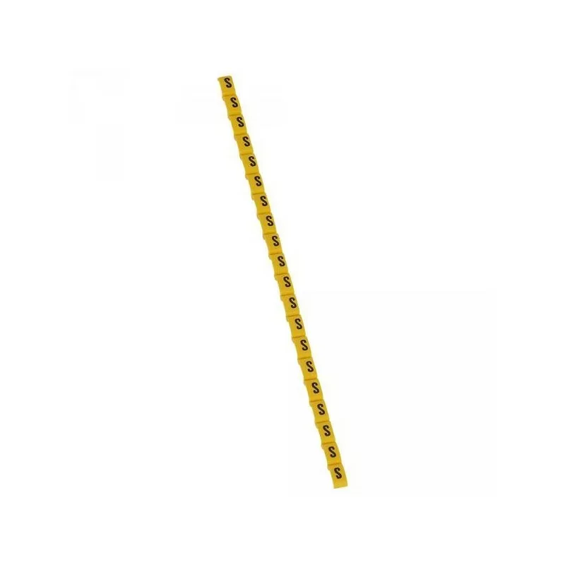 Legrand 038428 Repère Duplix lettre "S" jaune (600pcs) - code couleur international Dernier Modèle
