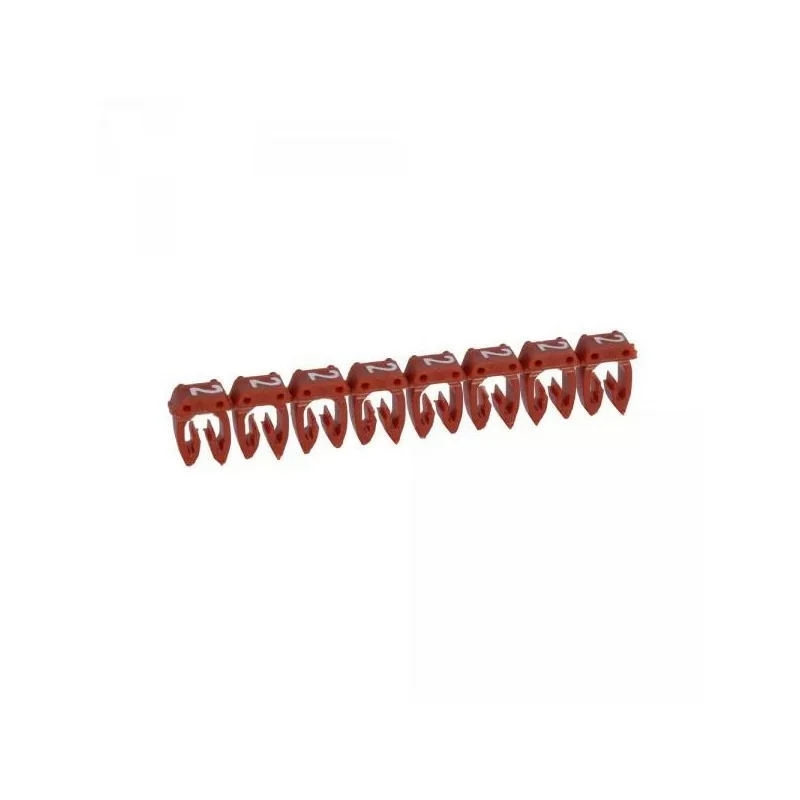 Legrand 038212 Repère CAB 3 (1200pcs) pour filerie 0,5 à 1,5 mm≤ - chiffre 2 - rouge Affaire À Saisir