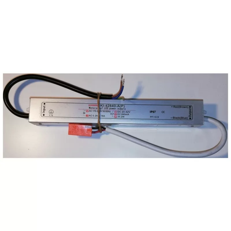 Driver LED étanche - In AC 170-265V 0.28-0.18A - Out DC 20-42V 840mA Marque