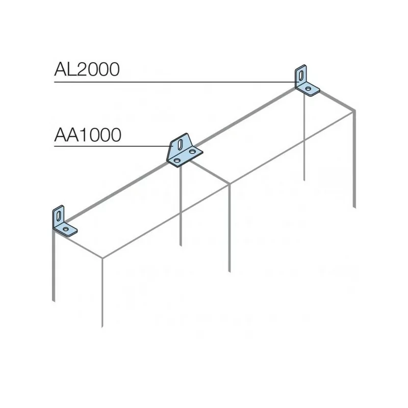 Abb 661701 Pattes (x2) de fixation murale armoires ArTU Populaire
