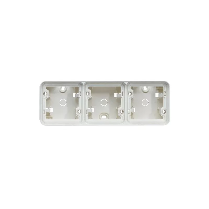 Marque Hager WNA683B Boîte triple horizontale vide associable -IP55 - Cubyko - Blanc
