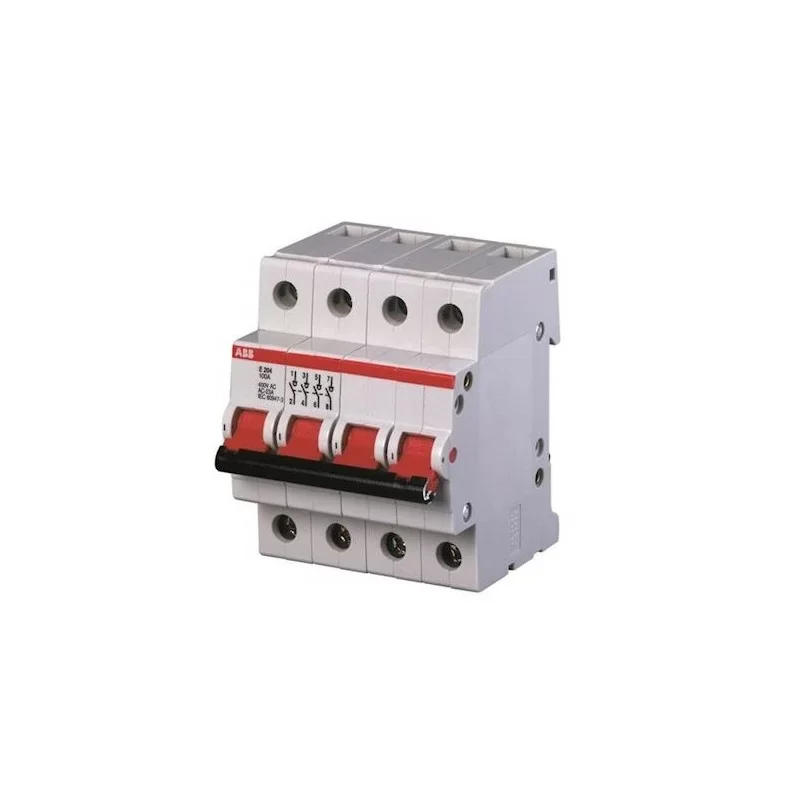 Nouvelle Collection Abb 364122 Interrupteur (E200) 4 pôles 125A Levier Gris