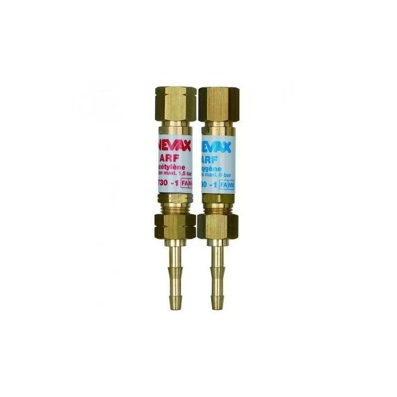 Nevax 380110 Anti-retour flamme pour détendeur OX et AD M16X150 - Ø6,3x11mm - Ø10x17mm Quantité Limitée