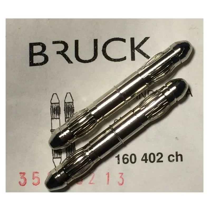 Bruck 160402 Connecteur (x2) de rail - Chrome Offre Spéciale