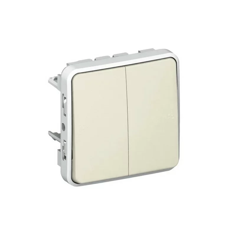 Legrand 069635 Double Poussoir NO+NF - Plexo composable blanc - 10 A Nouvel Arrivage