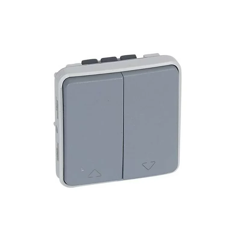Legrand 069538 Double va-et-vient commande directe moteur/volets roulants Plexo composable gris Pas Cher