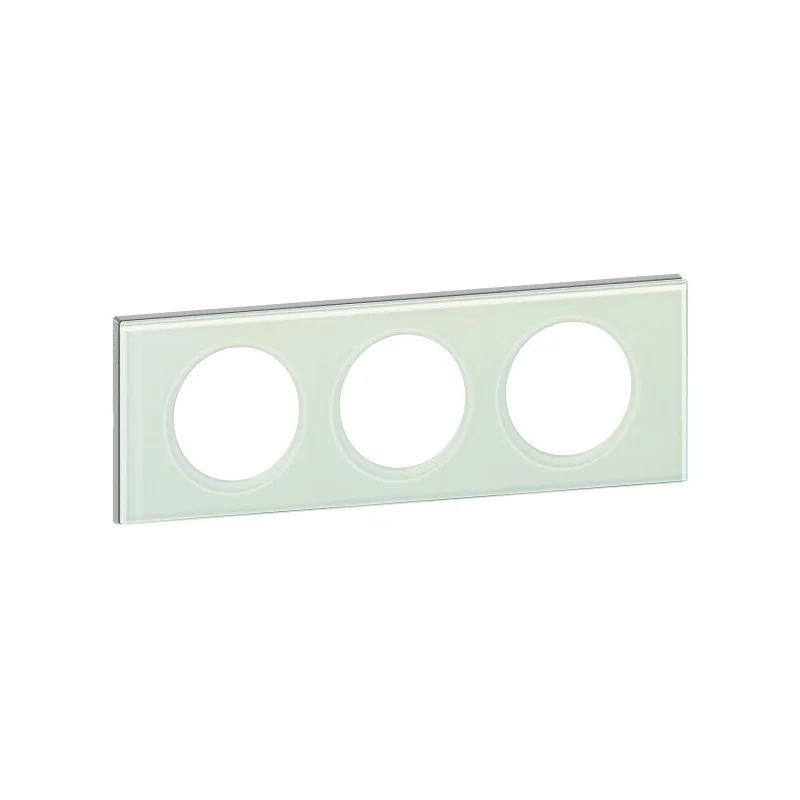 Nouvelle Collection Legrand 069313 Plaque verre kaolin Legrand Céliane 3 postes