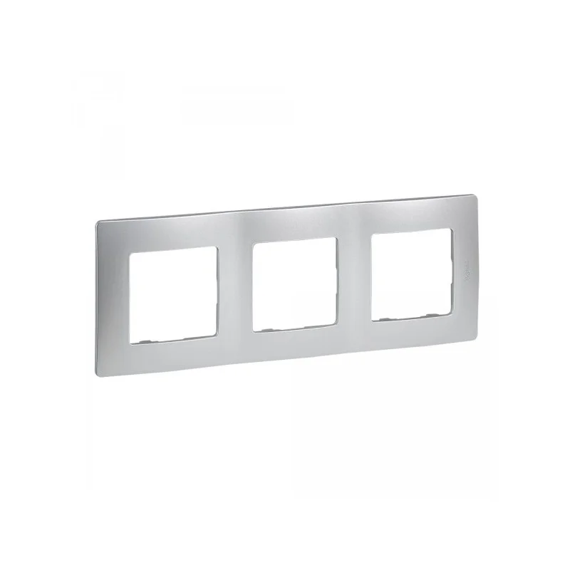 Petit Prix Legrand 096725 Plaque 3 postes Niloé - Argent