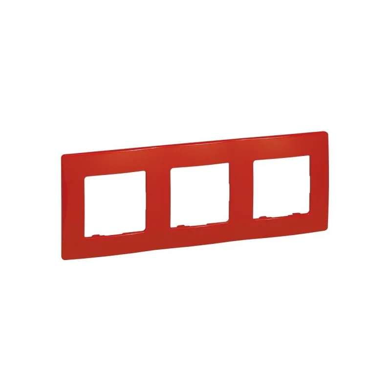 Top Vente Legrand 096722 Plaque 3 postes Niloé - Coquelicot