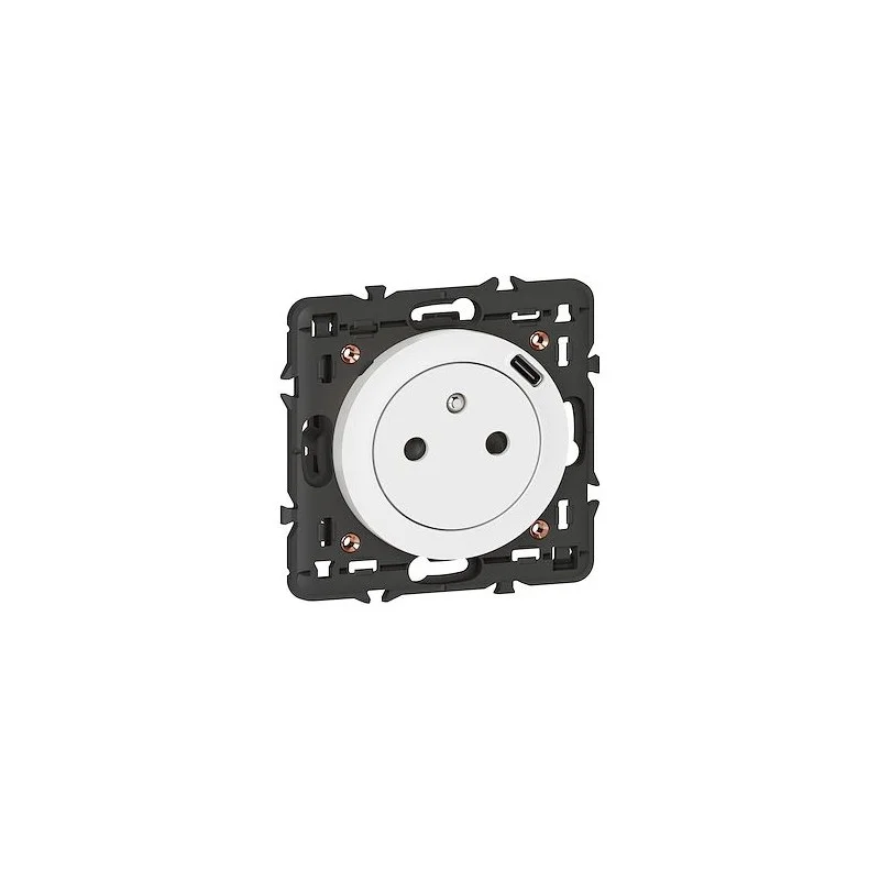 Livraison Express Legrand 068127 Prise Surface Céliane avec prise USB en face avant Type-C - 7,5W - Blanc