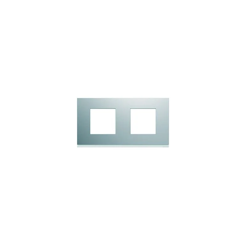 Hager WXP0112 Plaque de finition gallery 2 poste Titane entraxe 71 mm Prix Promo