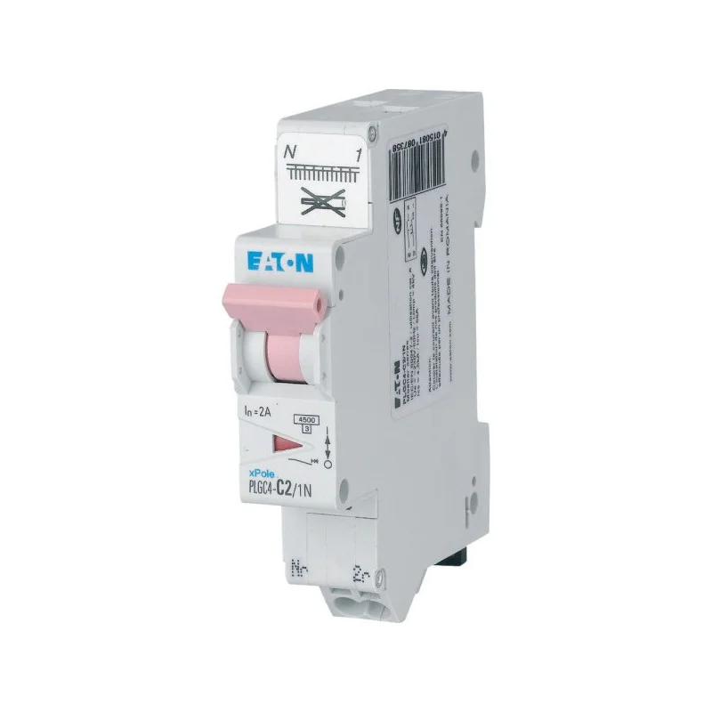 Eaton Moeller 109125 Disjoncteur ph+n - Borne res, 2a 4,5ka (en 60898) cbe c (PLGC4-C2/1N) Offre Du Jour