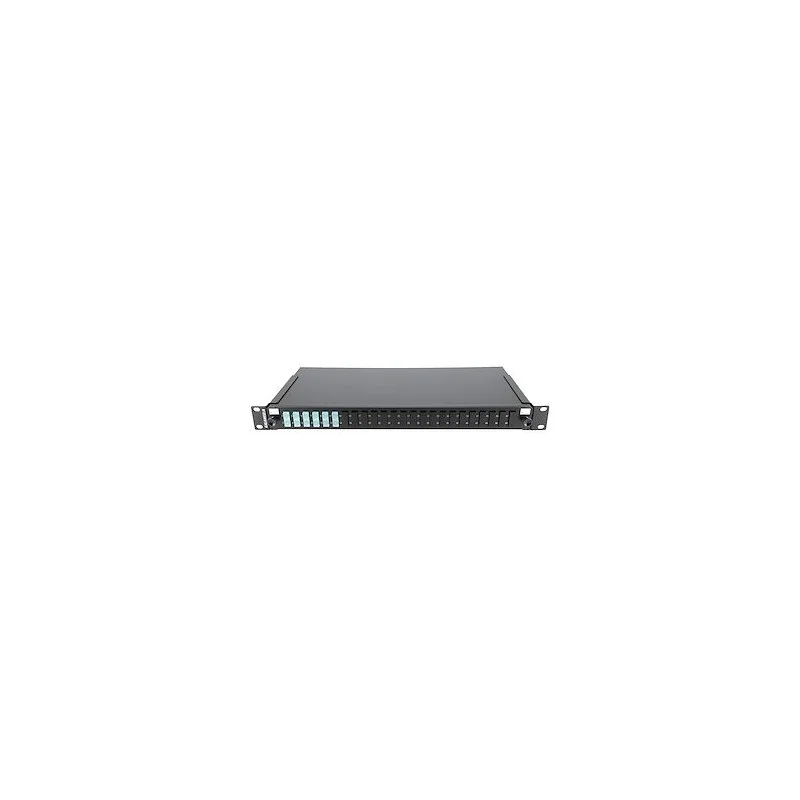 Gigamedia TIRRA6SCOM3 Tiroir optique noir 1U multimode OM3 équipé 6 raccords SC duplex turquoises Bon Marché