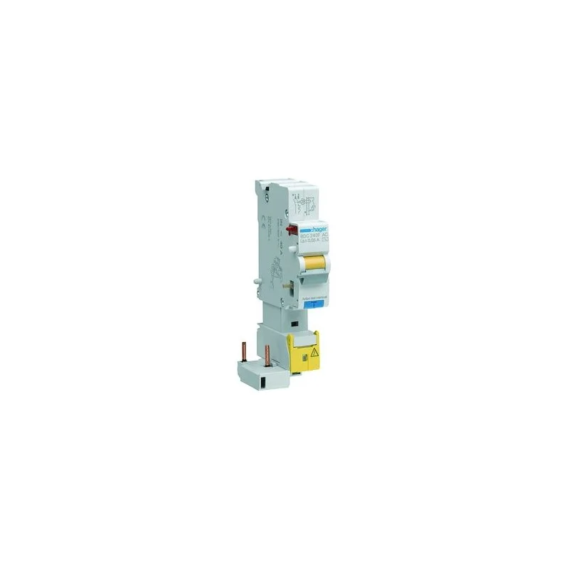 Hager BDC240F Bloc différentiel 40A 30mA 1P+N type AC à bornes décalées Nouvel Arrivage