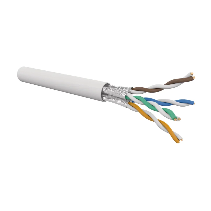 Nouveauté Gigamedia C6AUF4PHFT5 Câble CAT6A 4 paires AWG23 U/FTP LSOH DCA blanc touret de 500m)