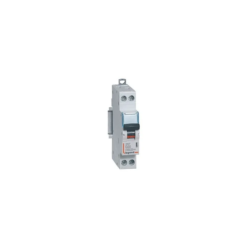 Livraison Express Legrand 406803 Disjoncteur DNX³ 4500 - vis/vis - U+N 230V~ 20A - 4,5kA - courbe D - 1 module