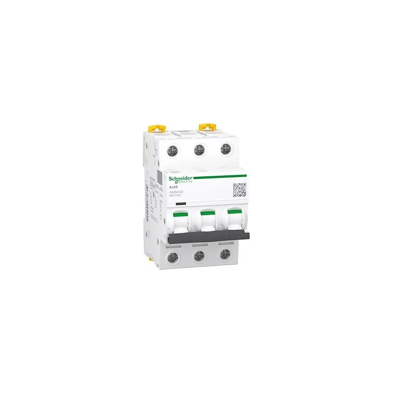 Schneider A9F77332 Acti9 iC60N - Disjoncteur - 3P - 32A - Courbe C - 400Vca - 6000A/10kA Bon Plan