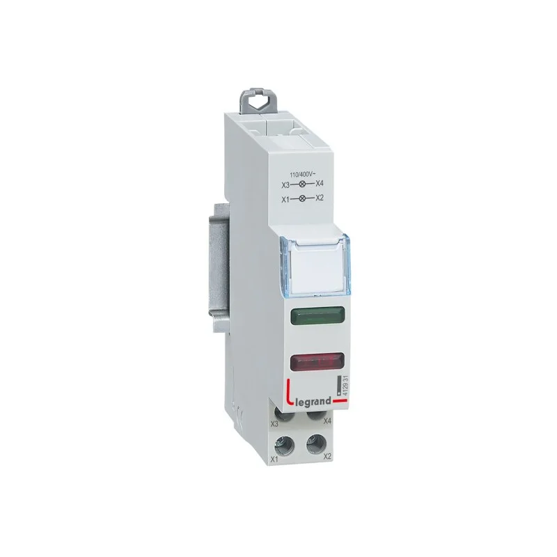 Offre Limitée Legrand 412931 Voyant à LED Double Vert et Rouge 110 V à 400 V 1 Module CX3