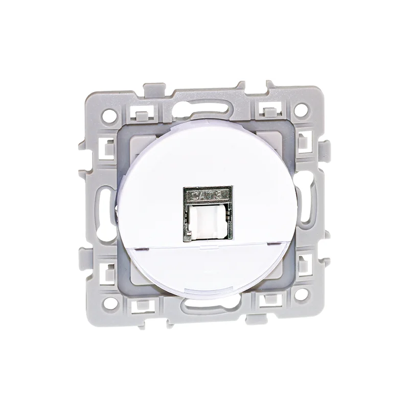 Eur’Ohm 60272 Prise SQUARE RJ45 CAT6 grade3 multimedia STP Blanc Prix Cassé