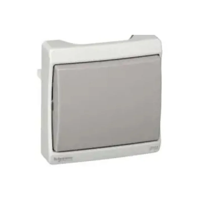 Schneider ENN37026 Mureva – bouton-poussoir – gris – composable en saillie – ik07 ip55 Nouveauté