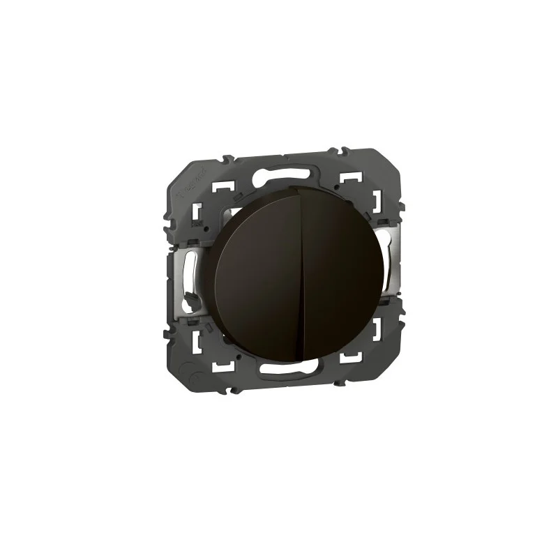 Acheter Direct Legrand 095261 Double interrupteur ou va-et-vient Dooxie 10AX 250V~ finition noir - emballage blister
