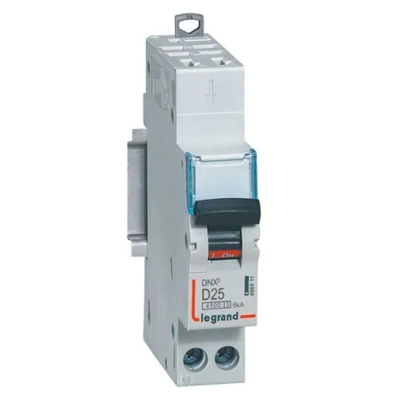 Acheter En Ligne Legrand 406811 Disjoncteur 25A auto Ph+N courbe D 4,5kA 230V DNX3