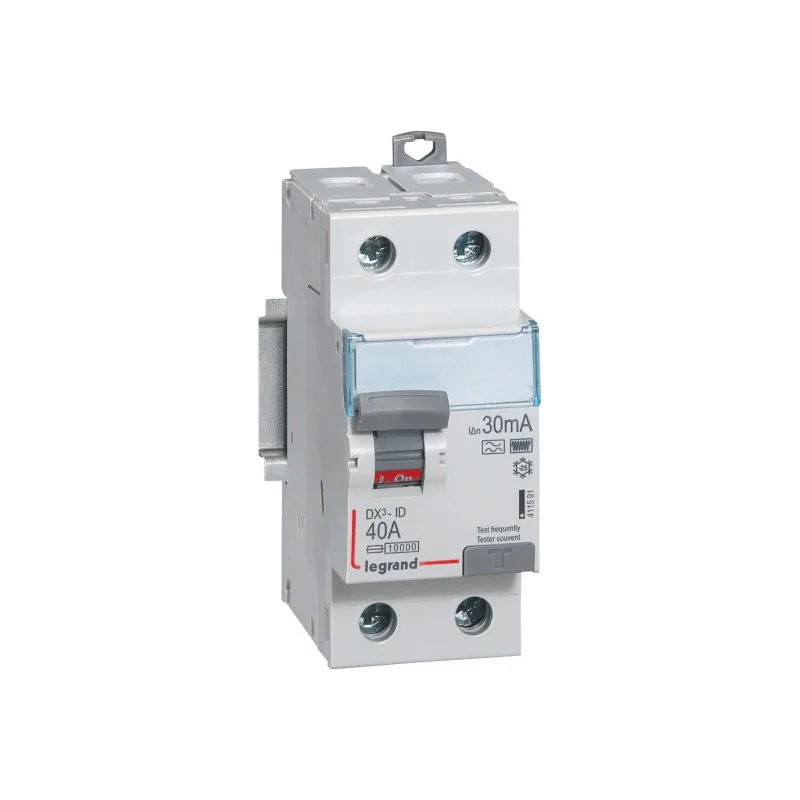 Dernier Modèle Legrand 411591 Interrupteur différentiel 2P 40A Legrand DX³-ID vis/vis type F 30ma 230V