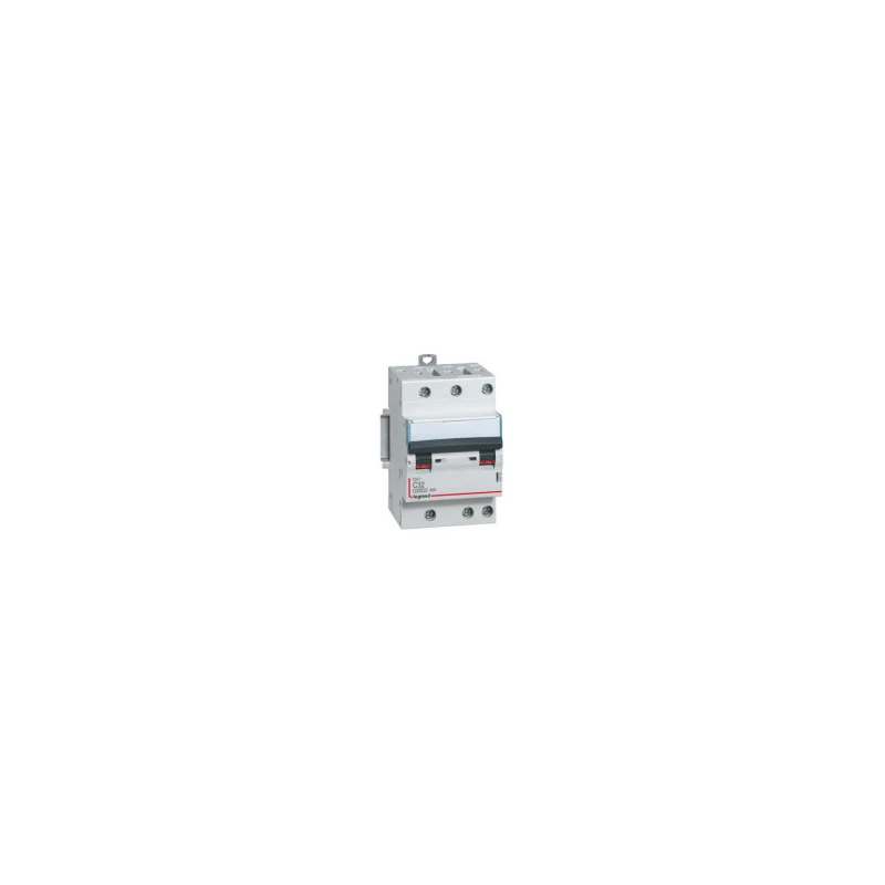 Legrand 406895 Disjoncteur DX³4500 6kA arrivée haute et sortie basse par borne à vis tripolaire 400V~ 32A courbe C 3 modules Nouvelle Collection