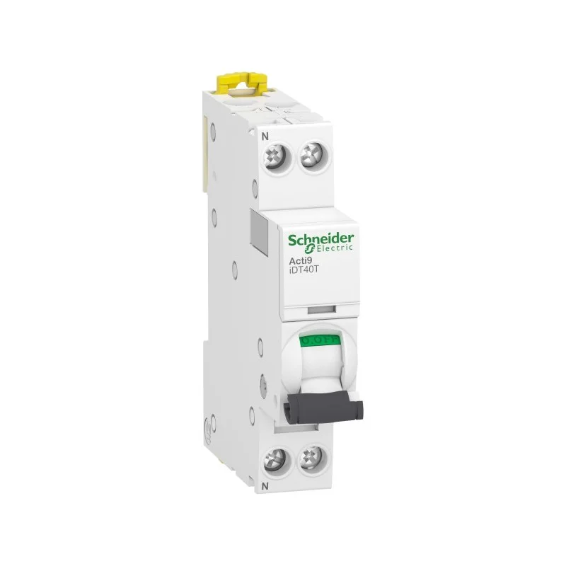 Schneider A9P22640 Disjoncteur Modulaire 1 P+N 40 A Courbe C 4500 A à 6 kA Acti9 iDT40T Nouvelle Collection