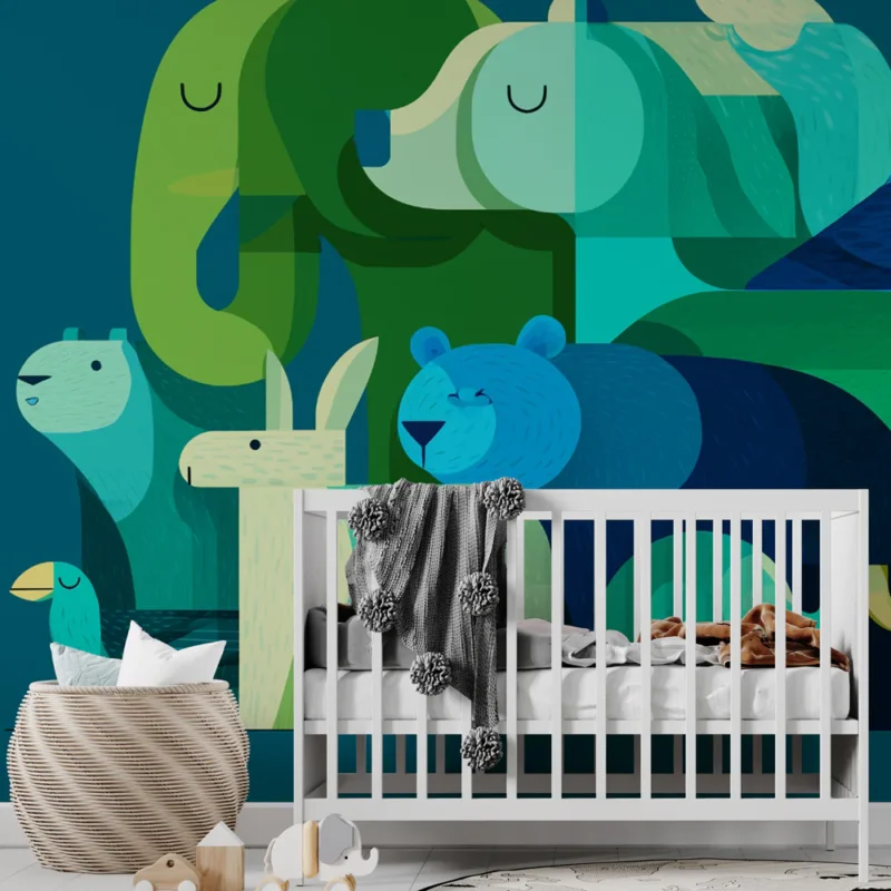 Achetez Aujourd'hui Papier peint animaux géométriques Design moderne et coloré